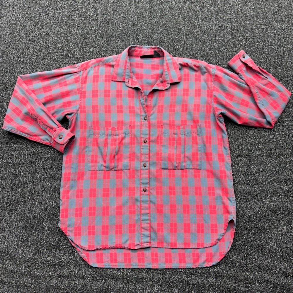 Patagonia Plaid Button Down Shirt Womens Medium gorpcore hiking red/gray